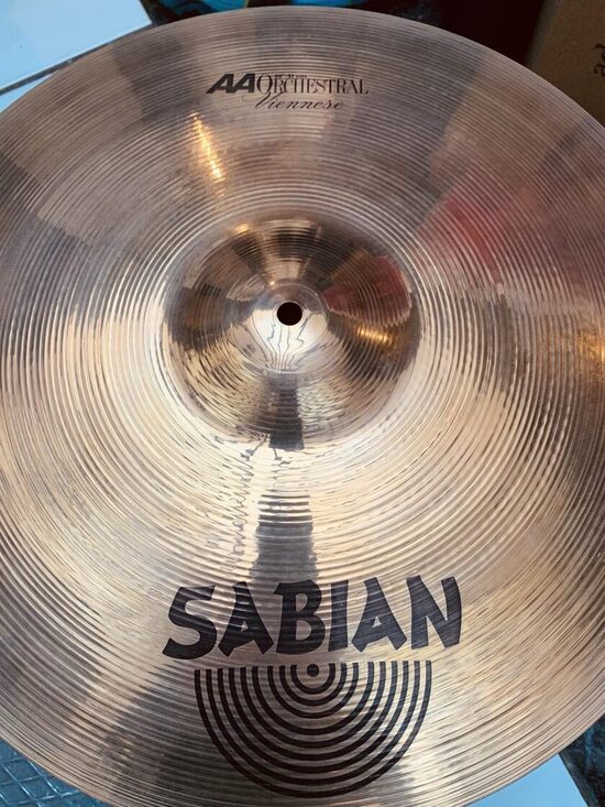 paire cymbales orchestre sabian AA Viennese 20" stock B