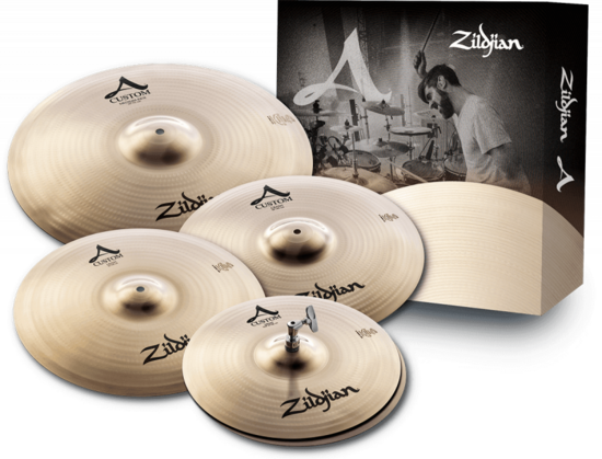 PACK ZILDJIAN A CUSTOM (H14/C16/R20) + CRASH 18