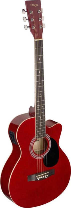 STAGG Guitare Folk SA20ACE RED Electro Rouge